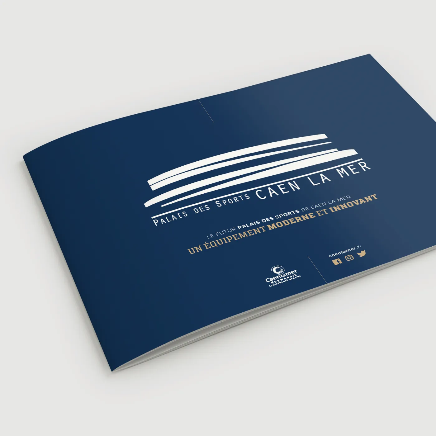 Brochure du Palais des sports de Caen la mer, conçue par Unik Studio