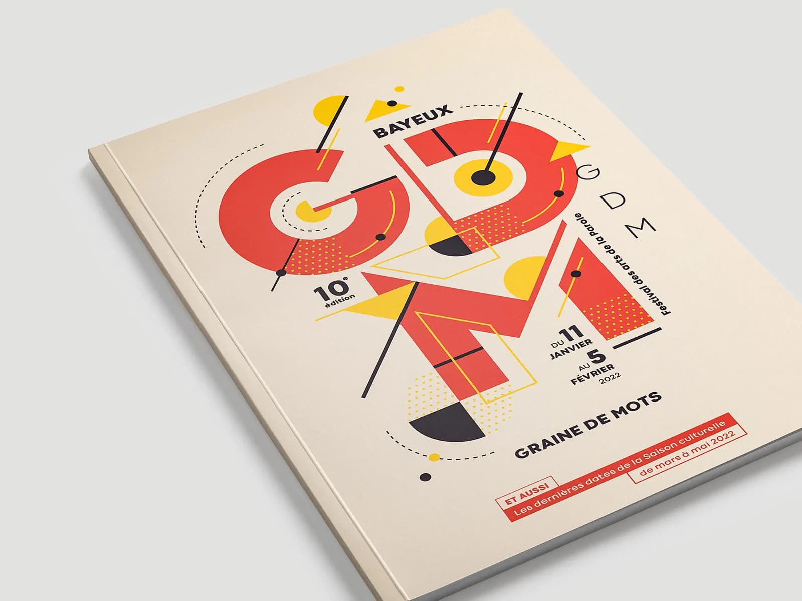 Livret edite pour le festival Graines de Mots de la Ville de Bayeux, concu par Unik Studio